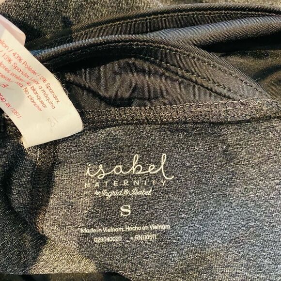 Ingrid & Isabel Maternity Gray Active Leggings with Crossover Panel - Picture 7 of 8